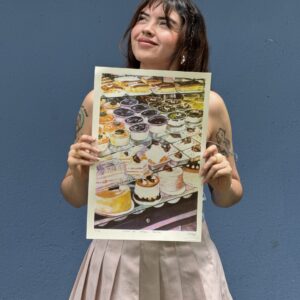 Serigrafía vitrina del barrio Venecia